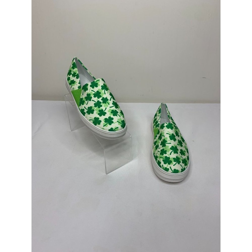 New Womens Euro Size 42 US Size 11.5 Green/White St Patricks Day Casual Sneakers